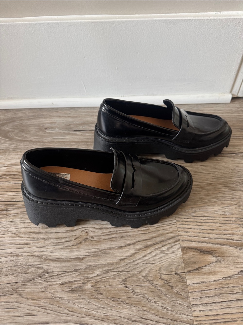 Dolce Vita Black Leather Penny Loafers